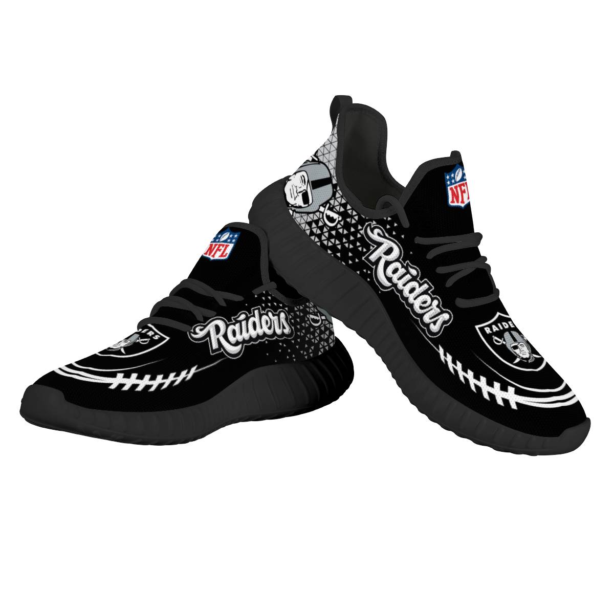 Women's Las Vegas Raiders Mesh Knit Sneakers/Shoes 016